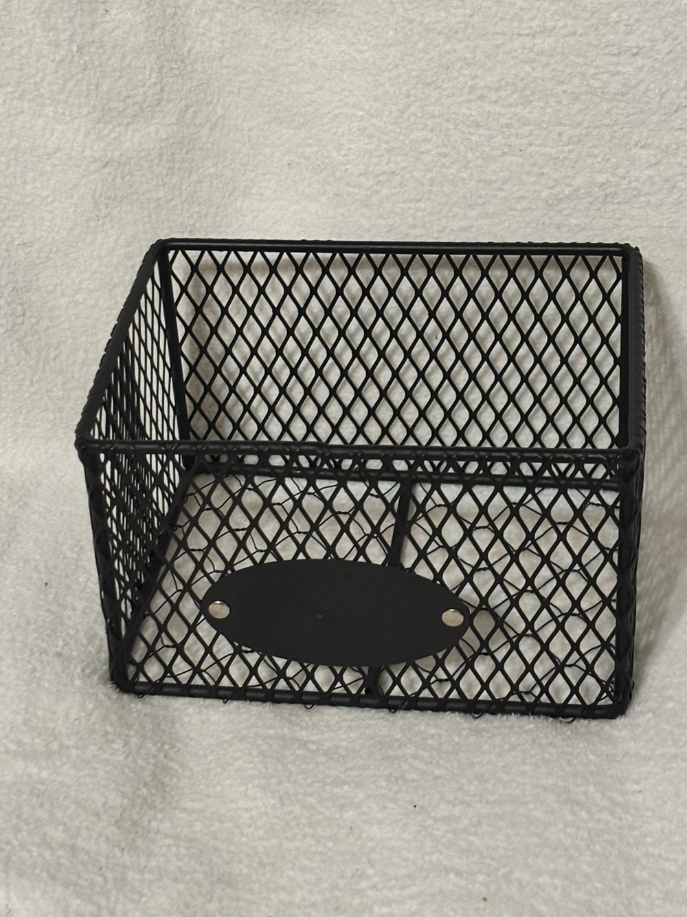Black Metal Mesh Desk Organizer Basket
